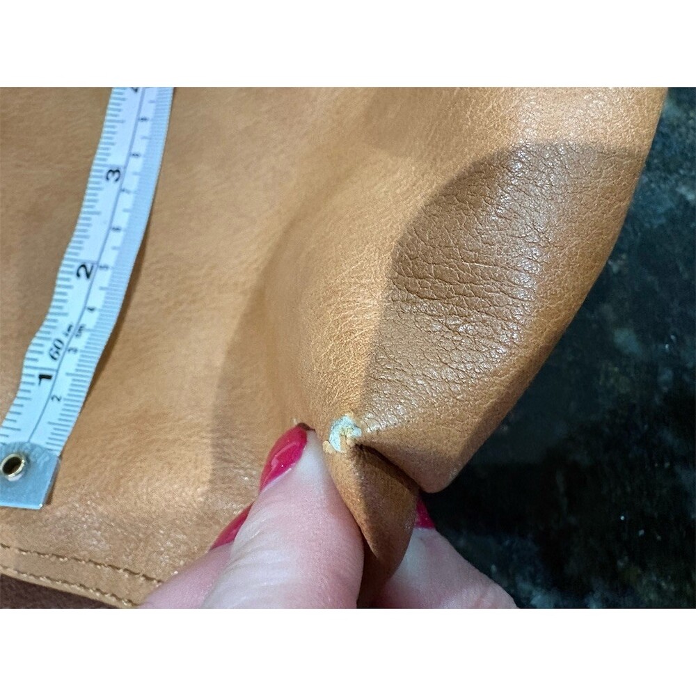 Antik Kraft Bree Crossbody Bag Womens Small Tan Brown Zip Top Adjustable - Picture 6 of 10
